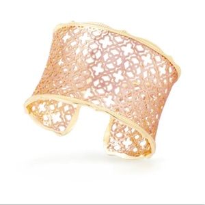 Kendra Scott Candice Rose Gold Filigree Cuff Bracelet